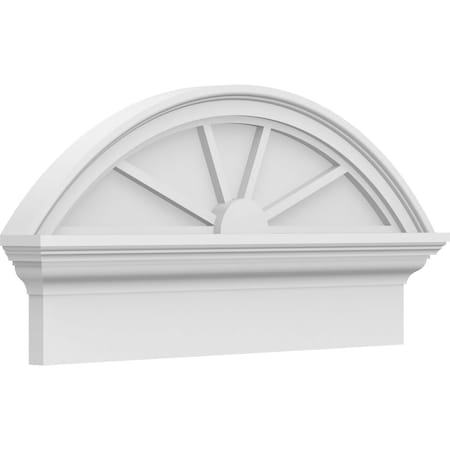 Ekena Millwork Segment Arch 4 Spoke Architectural Grade PVC Combination Pediment, 26"W x 13-3/8"H x 2-3/4"P PEDPC026X135SEG04